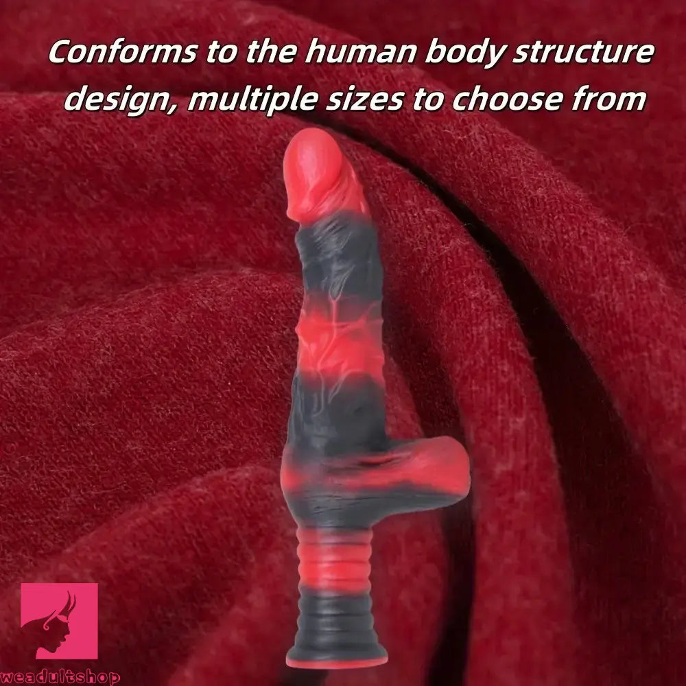 9.8in 10.4in Red Black Silicone Large Fantasy Sword Dildo With Handle