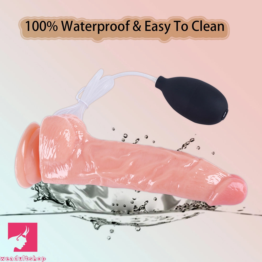 9.05in Big Skin Ejaculating Dildo Suction Cup Anal Toy Vaginal Massager