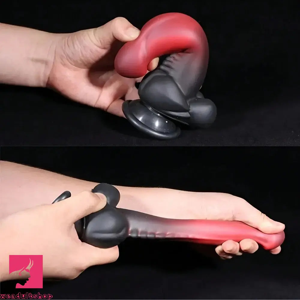 7.68in Mixed Color Abnormity Silicone Fantasy Soft Dildo Adult Sex Game