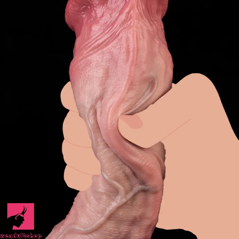 9.33in Double-layer Liquid Silicone Skin-like Realistic Extra Cock Dildo