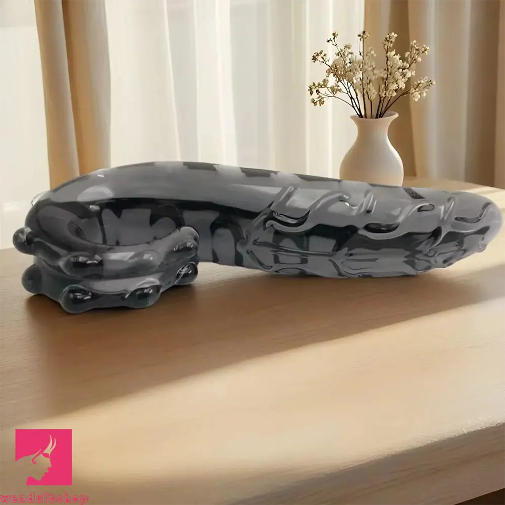 5.91in Spiked Seahorse High Transparent Crystal Glass Cock Tentacle Dildo