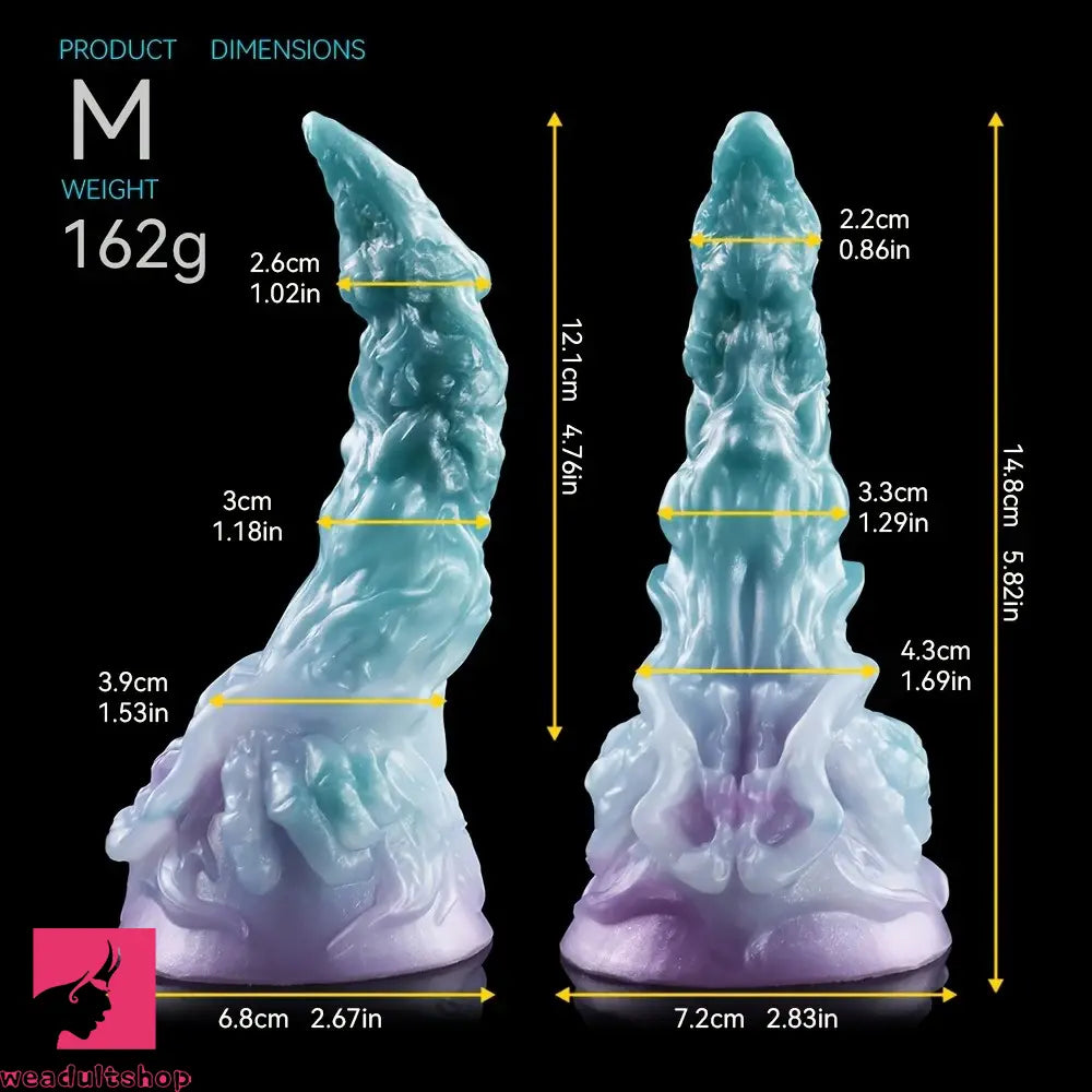 4.64in 5.82in 7in 9.44in Fantasy Odd Soft Curved Monster Creature Dildo