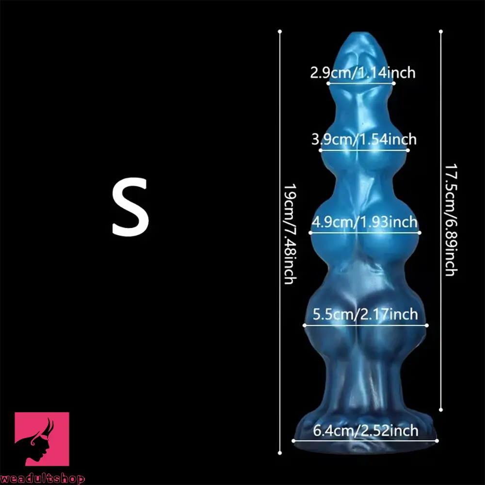 7.48in 8.66in 10.43in Knot Silicone Fantasy Animal Dildo G spot Anal Dilator