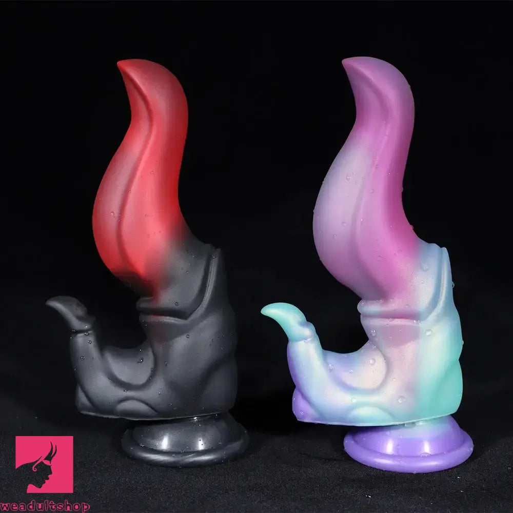 7.87in Silicone Fantasy Odd Sharp Head Dildo Mixed-colors Sensory Sex Play