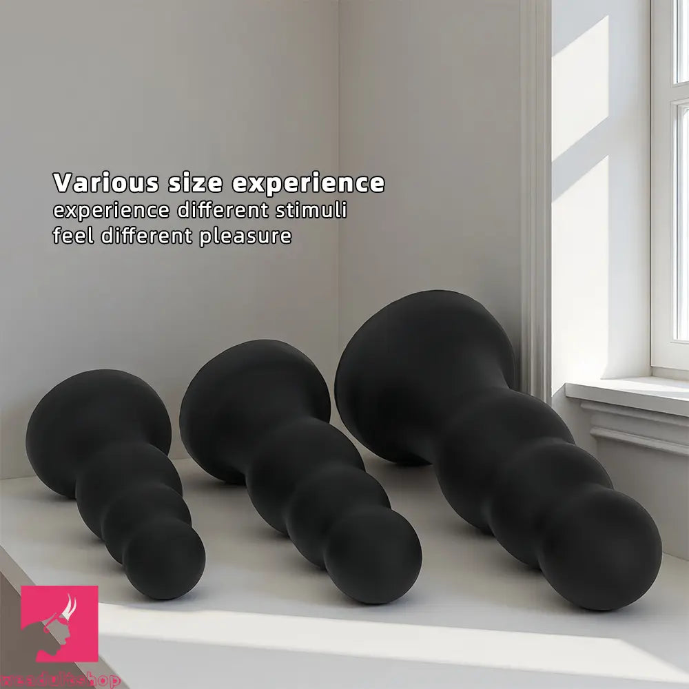 7.08in 8.85in 11.02in Soft Pull-bead Anal Plug Extra Large Thick Cock Dildo
