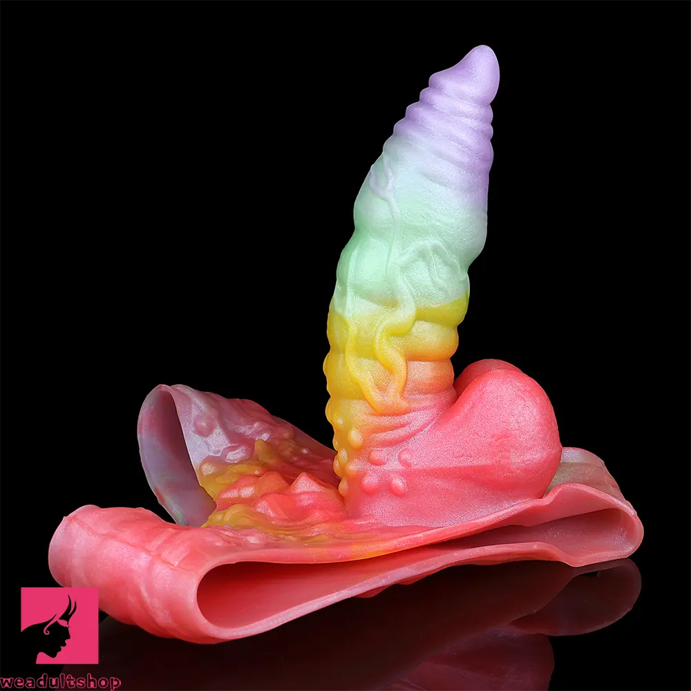 9.92in Sheath Strap on Dildo Silicone Monster Creature Cock Big Cock Dildo