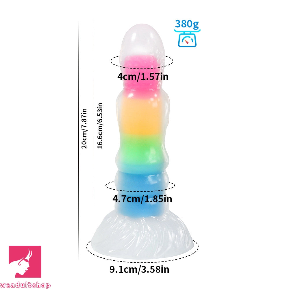 7.67in 7.87in 7.99in Transparent Luminous Dildo Realistic Anal G Spot Dildo