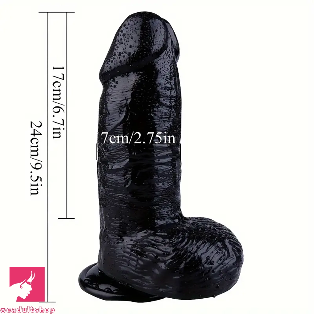 9.5in Real Dildo With Suction Cup Large Thick PVC Sex Toy For G Spot