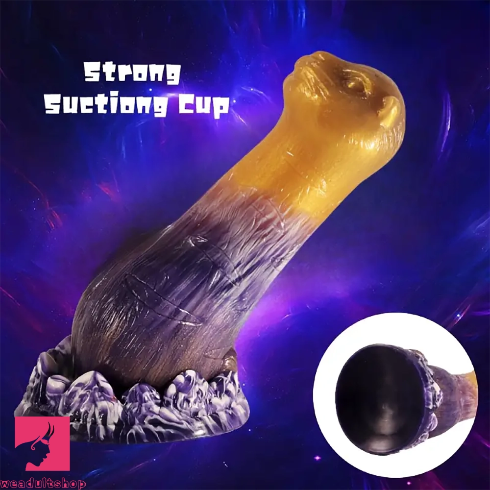 7.87in Silicone Tiger Dildo With Suction Cup Realistic Visceral Cock Toy