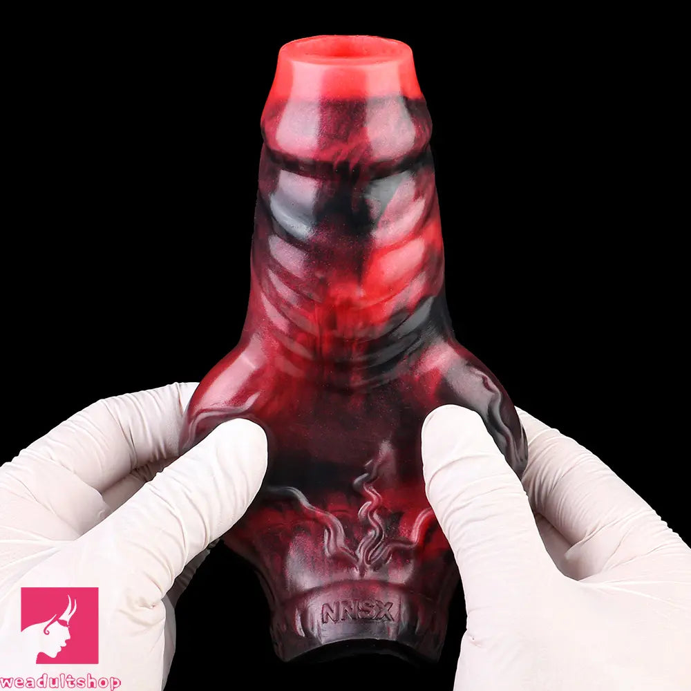 3.62in 4.72in 5.51in 6.69in Knot Animal Soft Dildo Sleeve Penis Extender