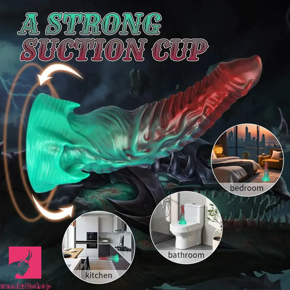 8.26in 9.25in 11.41in Alien-Shaped Silicone Adult Sex Fantasy Monster Dildo