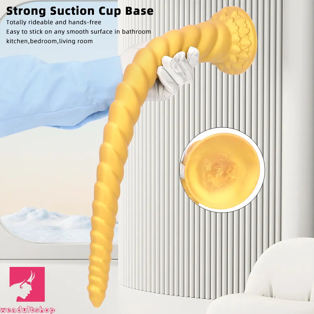 22.04in Liquid Silicone Super Long Texture Anal Plug Large Soft Sex Dildo