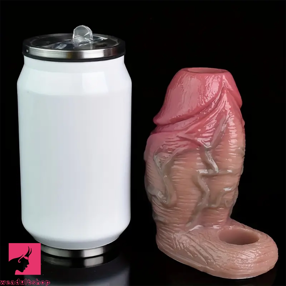 4.57in Thick Realistic Open-Ended Liquid Silicone Hollow Cock Penis Sleeve