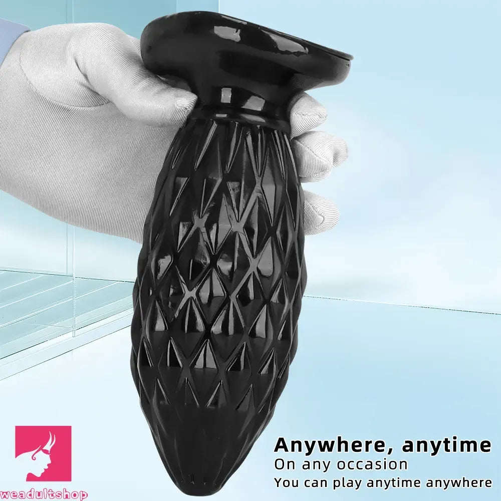 7.48in Black PVC Butt Plug Dildo For Men And Women Sexual Intimate Sex