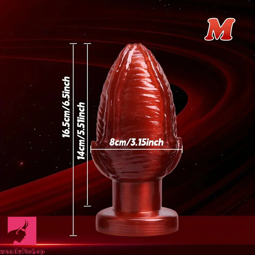 5.31in 6.5in 8.07in Soft Silicone Butt Plug Dildo With Suction Cup For Orgasm