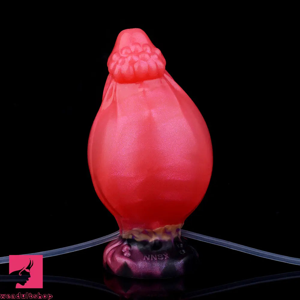 5.51in Fantasy Odd Silicone Soft Inflatable Spraying Water Dildo For Anus