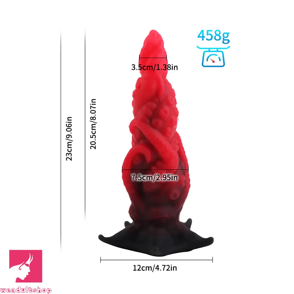 9.06in Deep Sea Tentacle Octopus Soft Silicone Big Dildo For Anus Sex