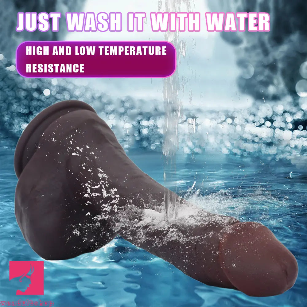 10.23in Double Layer Silicone Big Dildo With Strong Suction Cup For Couples