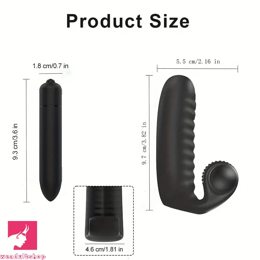 3.82in 2 in 1 Finger Dildo Wearable Clitoral Stimulator Couple Game