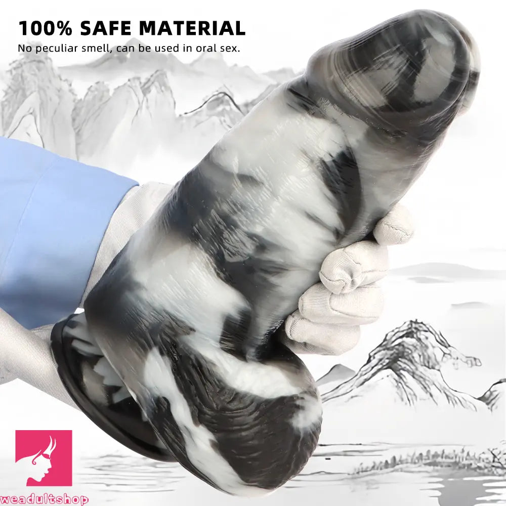 9.84in Thick Wide Dildo PVC Extended Realistic Penis For Clitoris Anal Sex
