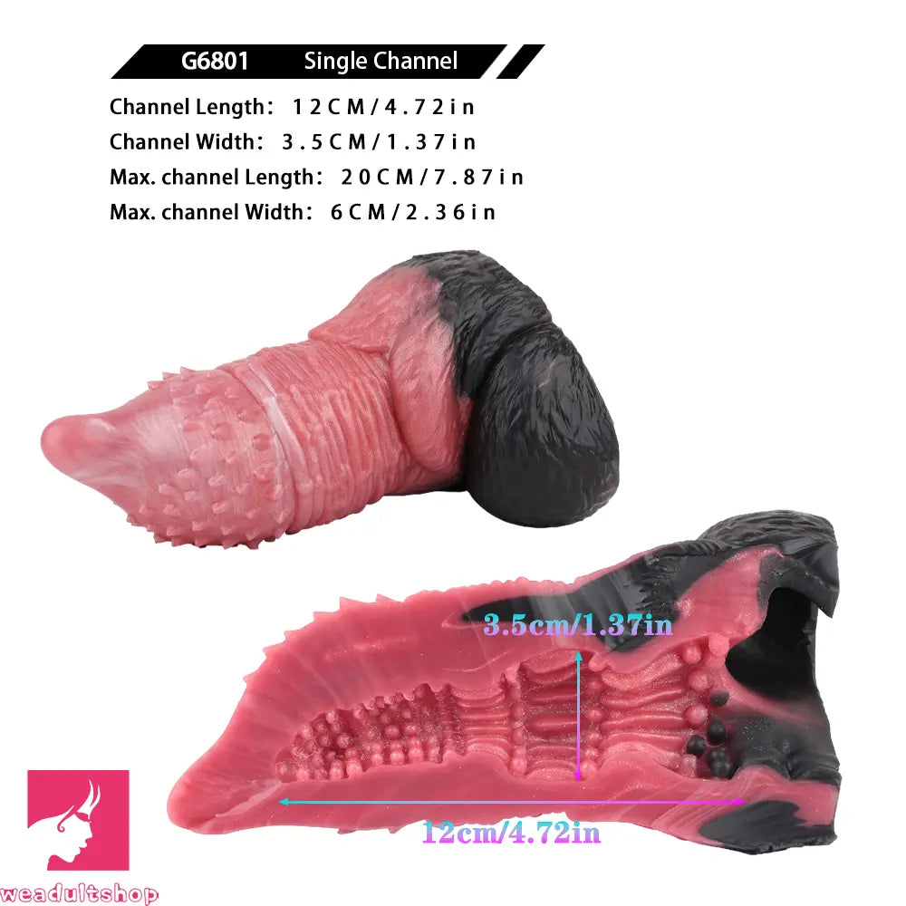 6.49in Tiger Alien-shaped Animal Male Masturbator Dildo For Vagina Cock