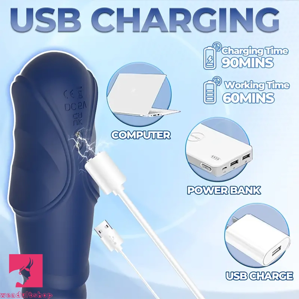 9.05in Thrusting Vibrating Silicone Vibrator Anal Dildo For Vaginal G Spot