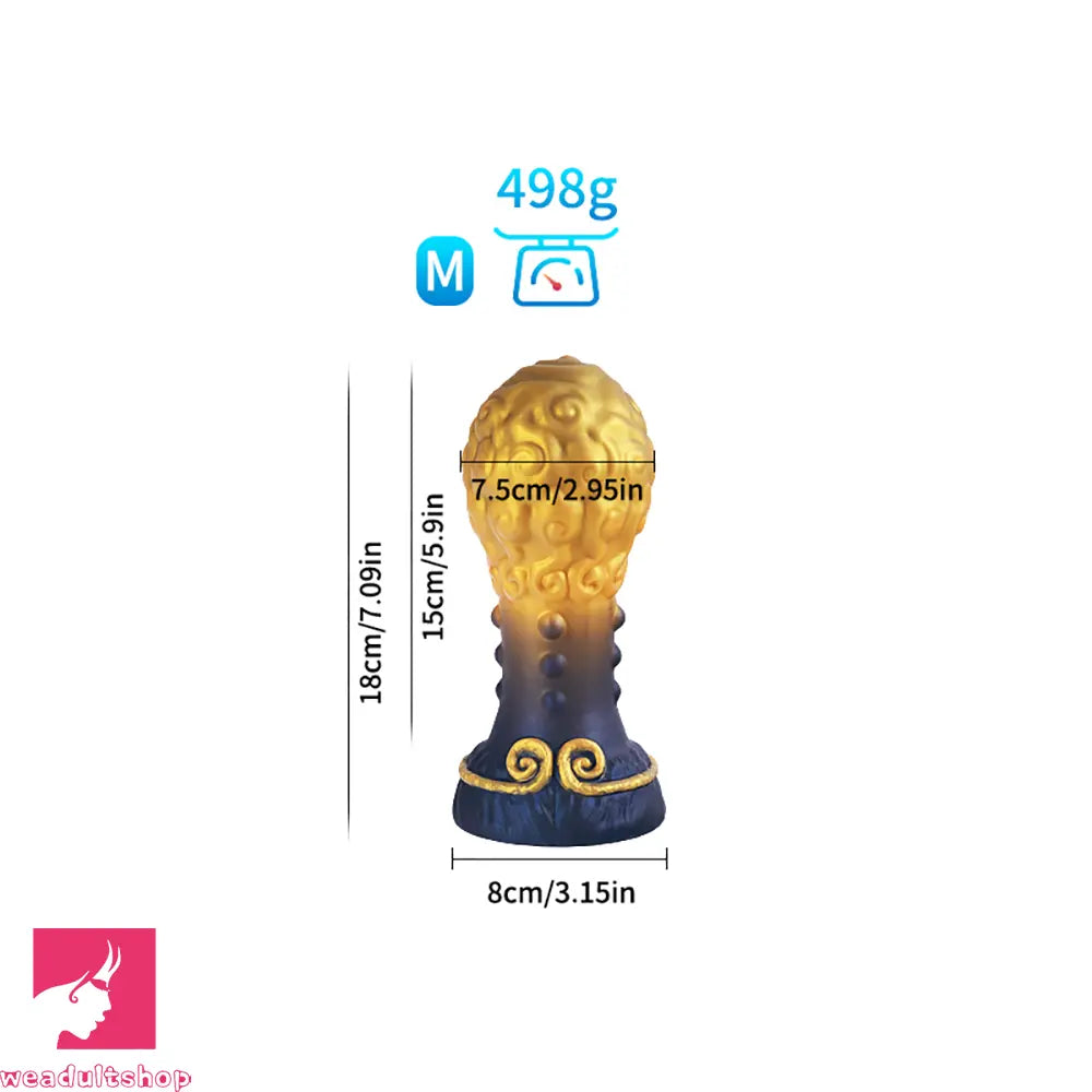 5.51in 7.08in 9.05in Spiked Silicone Round Silicone Soft Odd Dildo Anal Plug