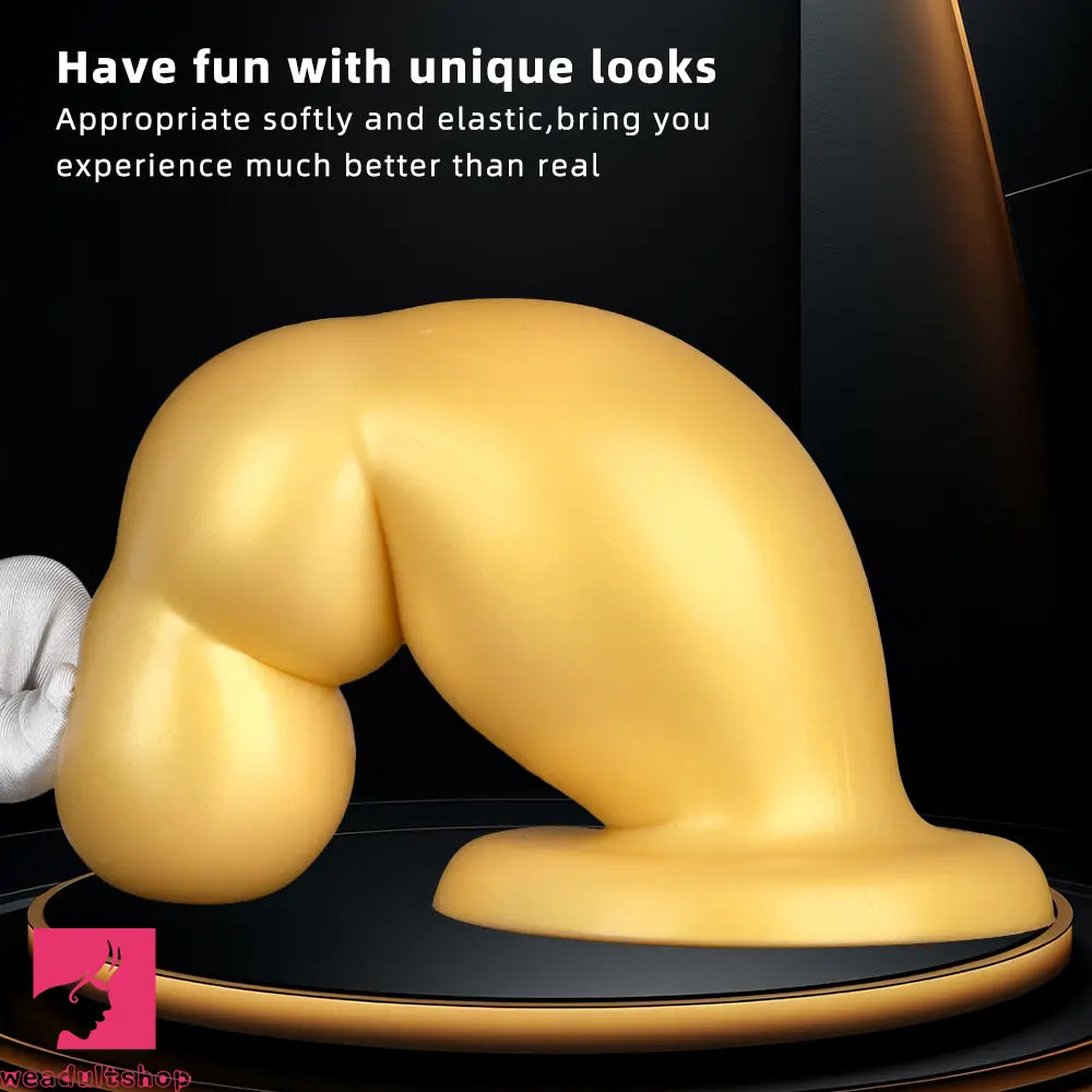6.7in 10.23in Golden Silicone Extra Large Thick Butt Plug Dildo Butt Beads