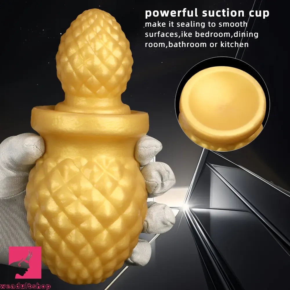 2.95in 4.52in Newbie Gold Silicone Soft Suction Cup Mini Anal Plug Dildo