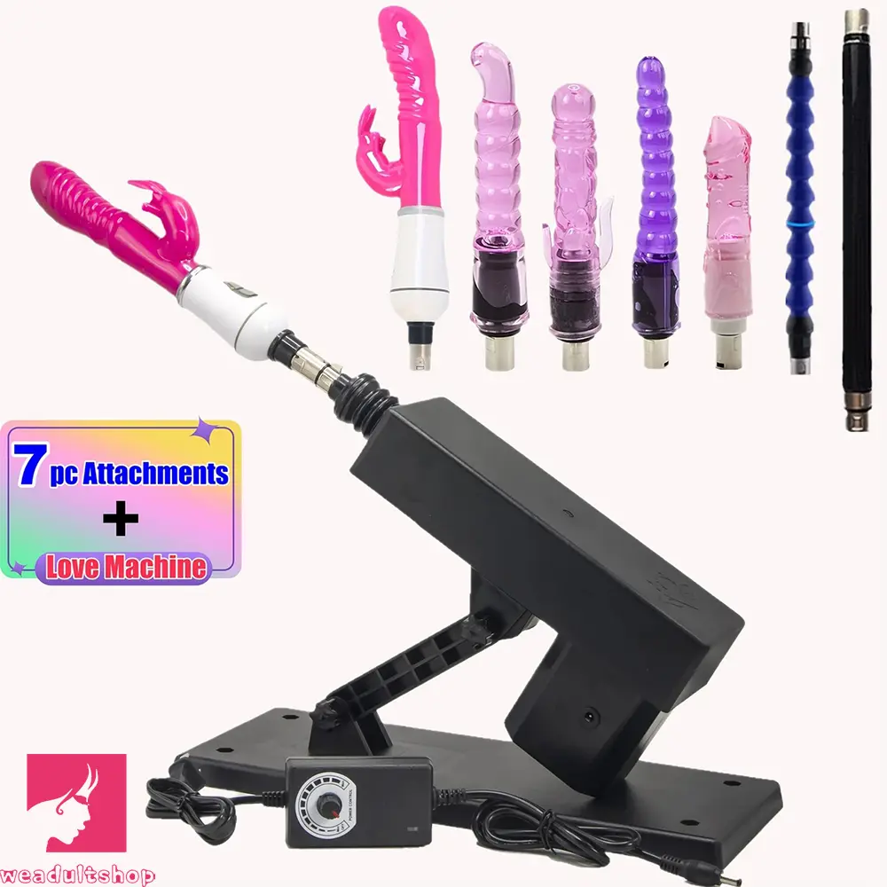 Fucking Stretch Pump Dildo Machine with-7-attachments-for-3-xlr-connector