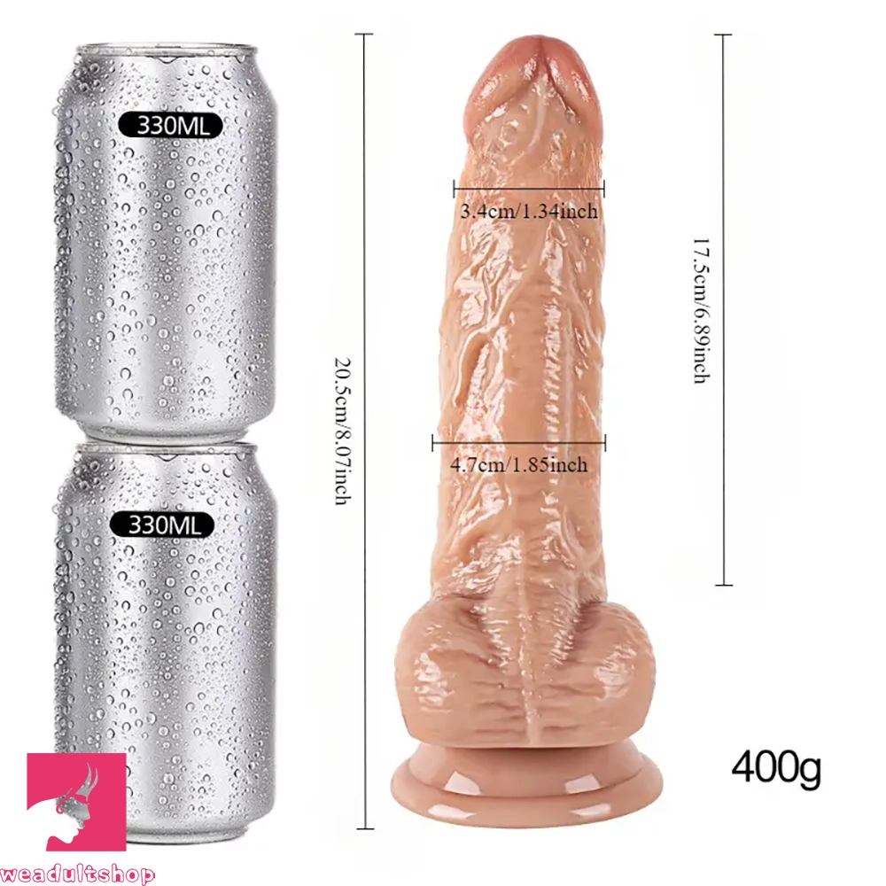 8.07in Realistic PVC Dildo With Suction Cup For G-Spot Women Sex Toy
