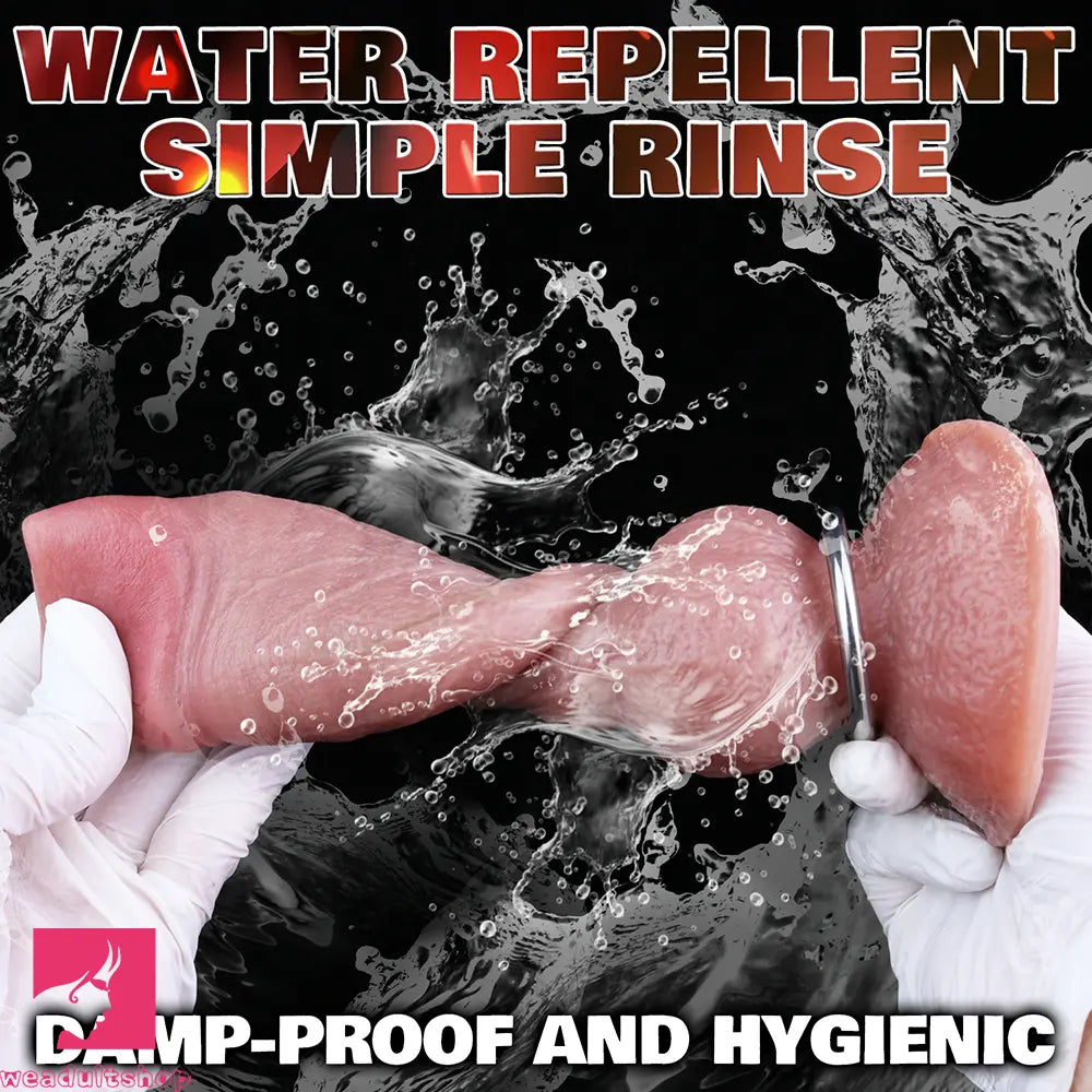 7.8in Ovipositor Platinum Silicone Dildo Realistic Passionate Love Sex Toy