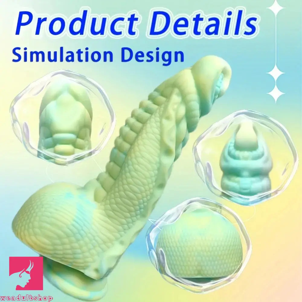 9.06in Fantasy Dragon Fantasy Monster Dildo Two Large Groove Design