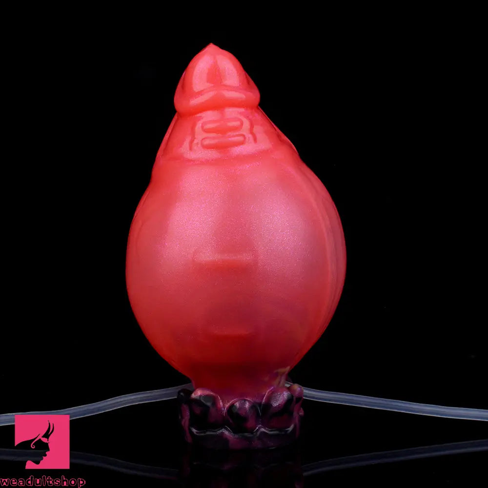 5.12in Fantasy Spiked Silicone Soft Inflatable Spraying Water Dildo For Sex