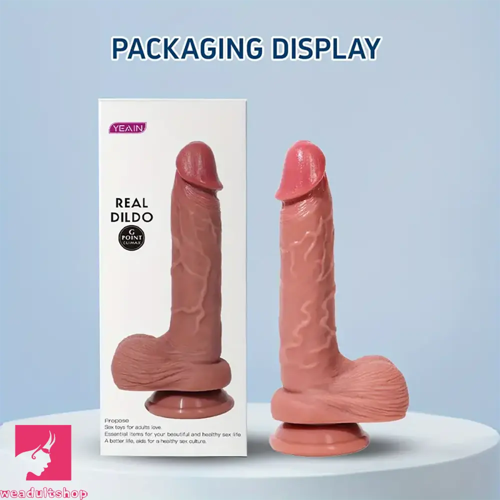 7.87in Soft Silicone Male Female Dildo For Adults Vaginal Love Sex Using