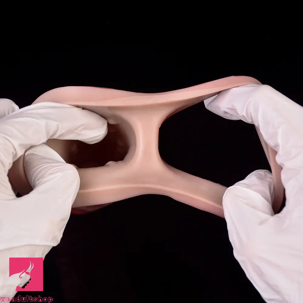 6.3in Vibrating Realistic Remote Silicone Hollow Dildo Sleeve Penis Extender