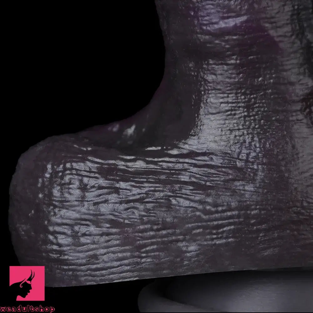 8.03in Dual Density Silicone Soft Real Dildo Lifelike Glans Veins & Testicles