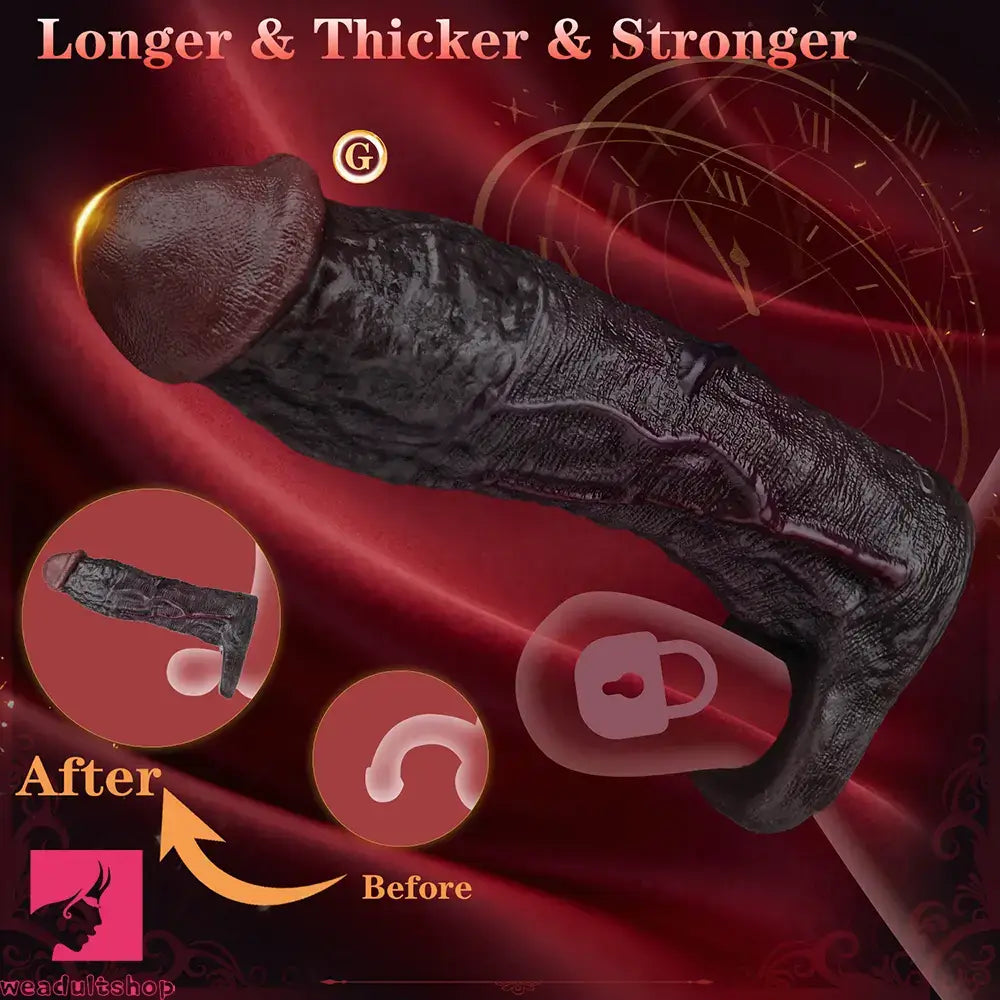9.06in Elastic Penis Ring Dildo Sleeve For Male Couples Durable Sheath