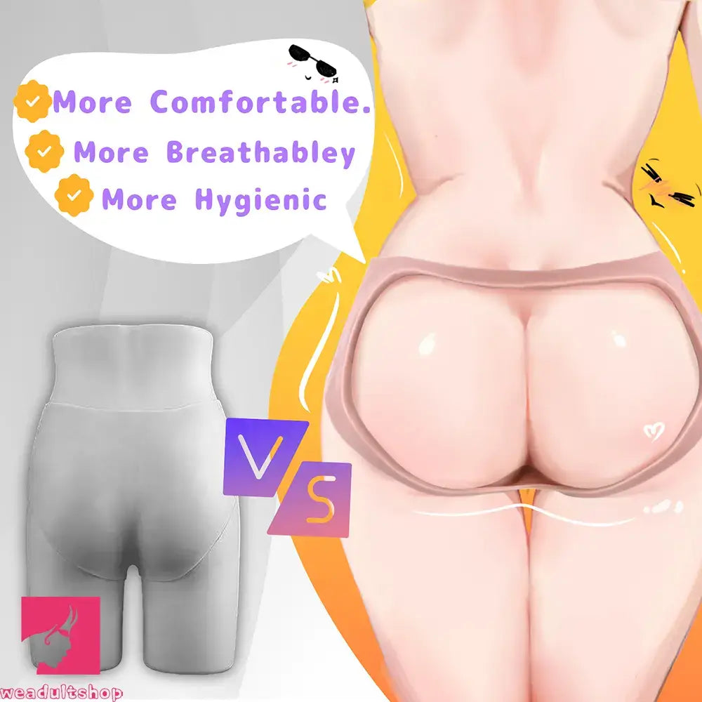 5.9in Silicone Lifelike Strap on Dildo Panty Realistic Texture Real Cock Glans