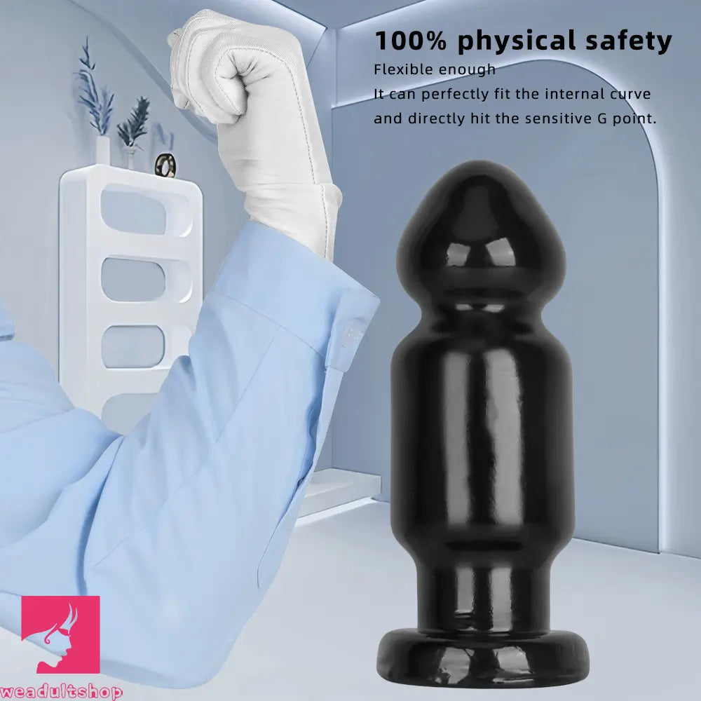 7.87in 11.22in Big Black Large PVC Anal Plug Dildo For Anal Expansion Love