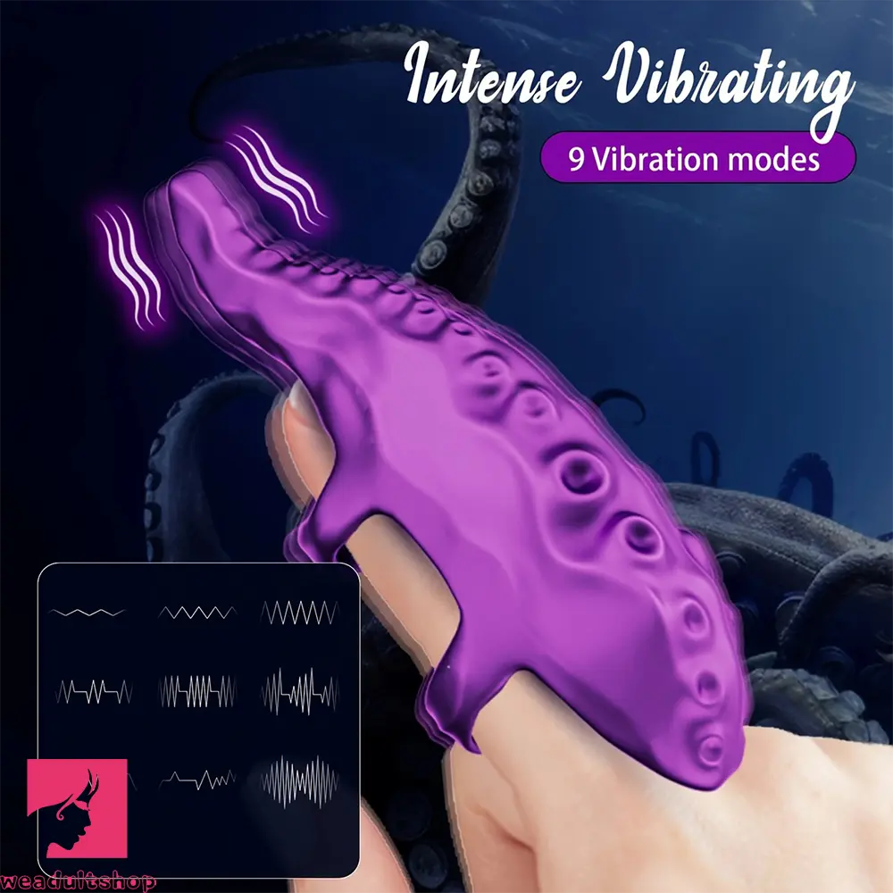 4.72in Mini Realistic Octopus Finger Vibrator Soft Silicone Handy Dildo