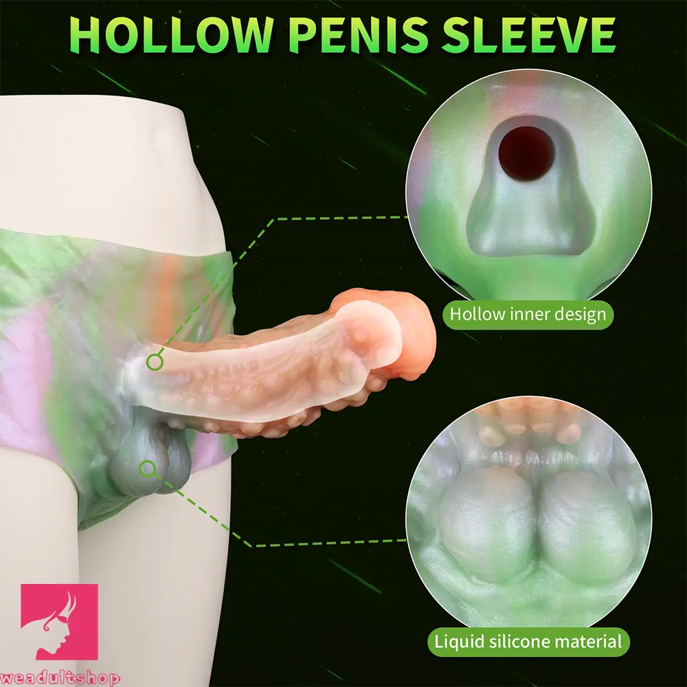 7.67in Monster Hollow Dildo Harness Pants Strap on Sex Fantasy Dildo