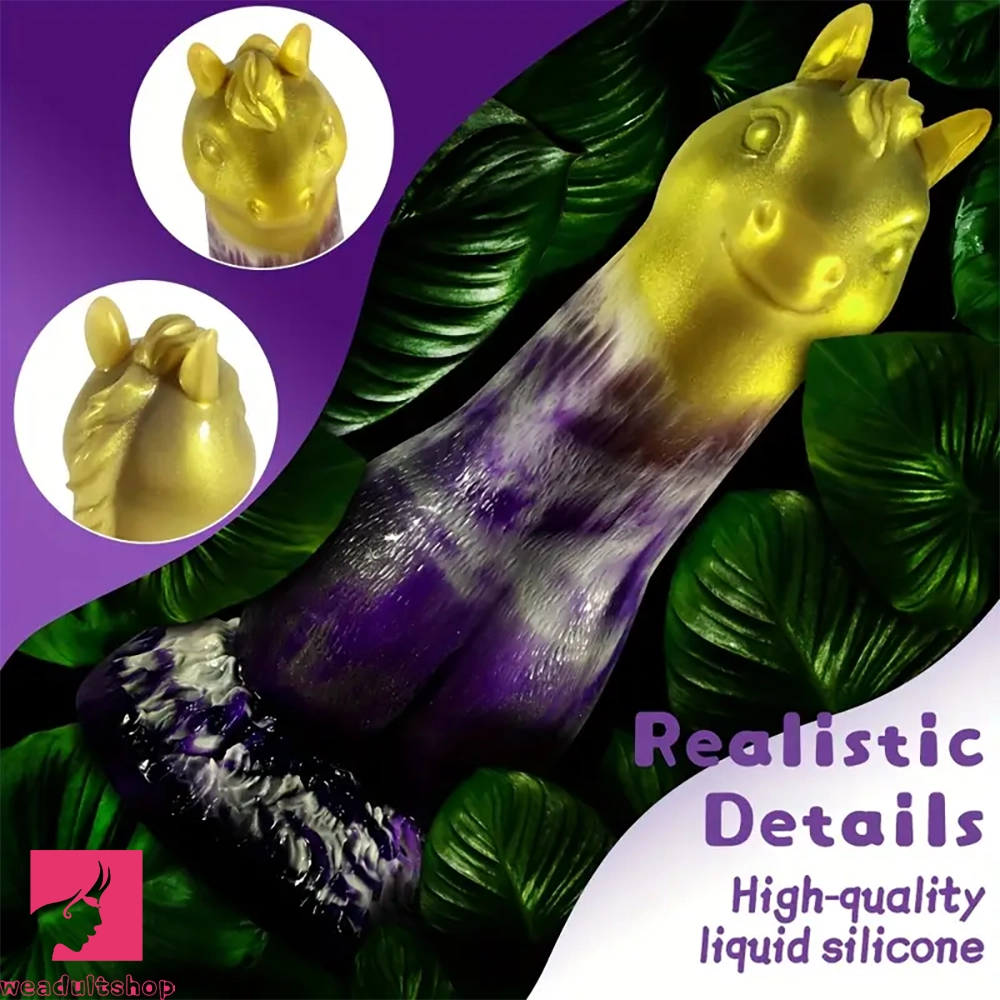 7.87in New Strange Shaped Horse Silicone Cock Dildo Simulation Penis Toy