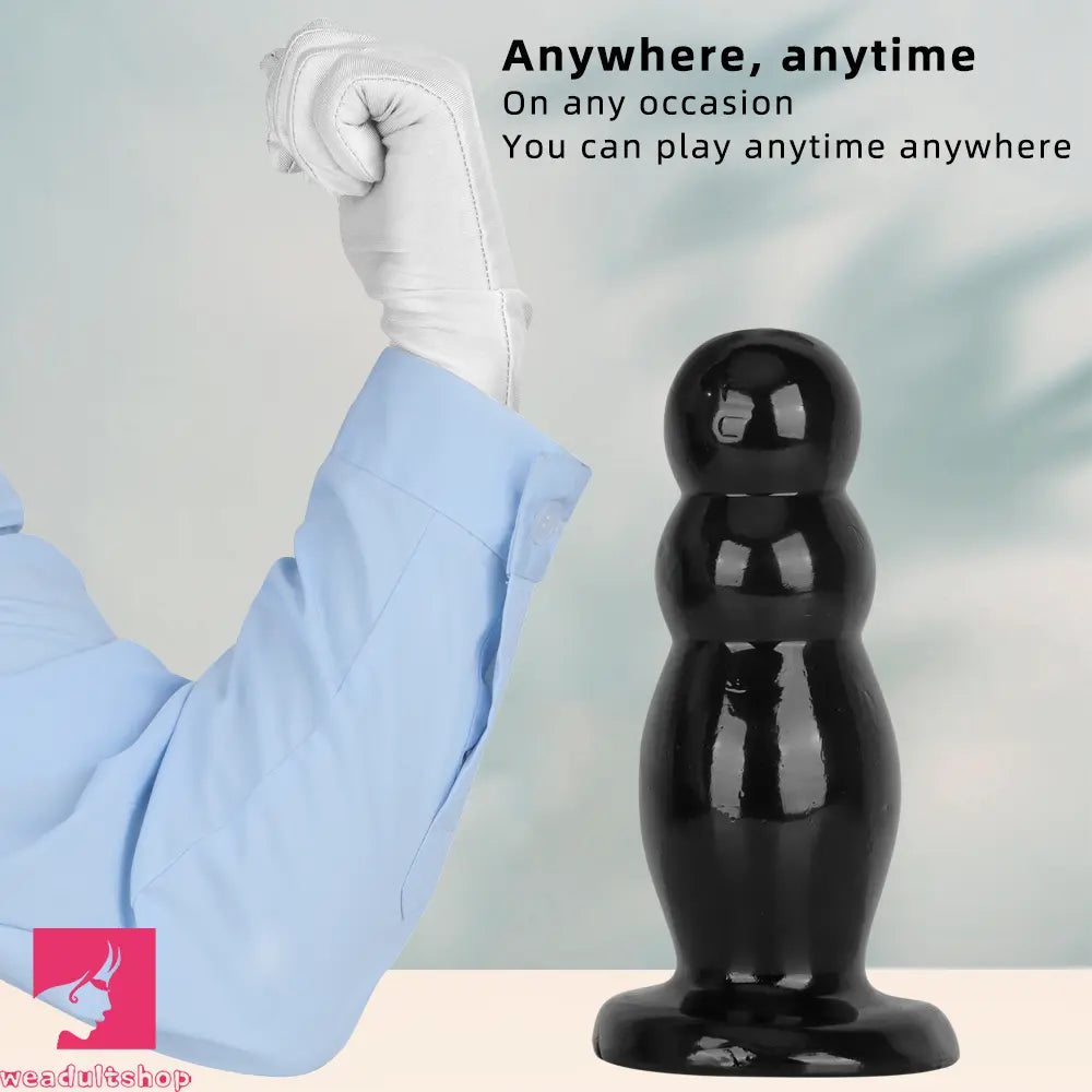 6.7in 10.23in Golden PVC Extra Large Thick Butt Plug Dildo Anal Clit Beads