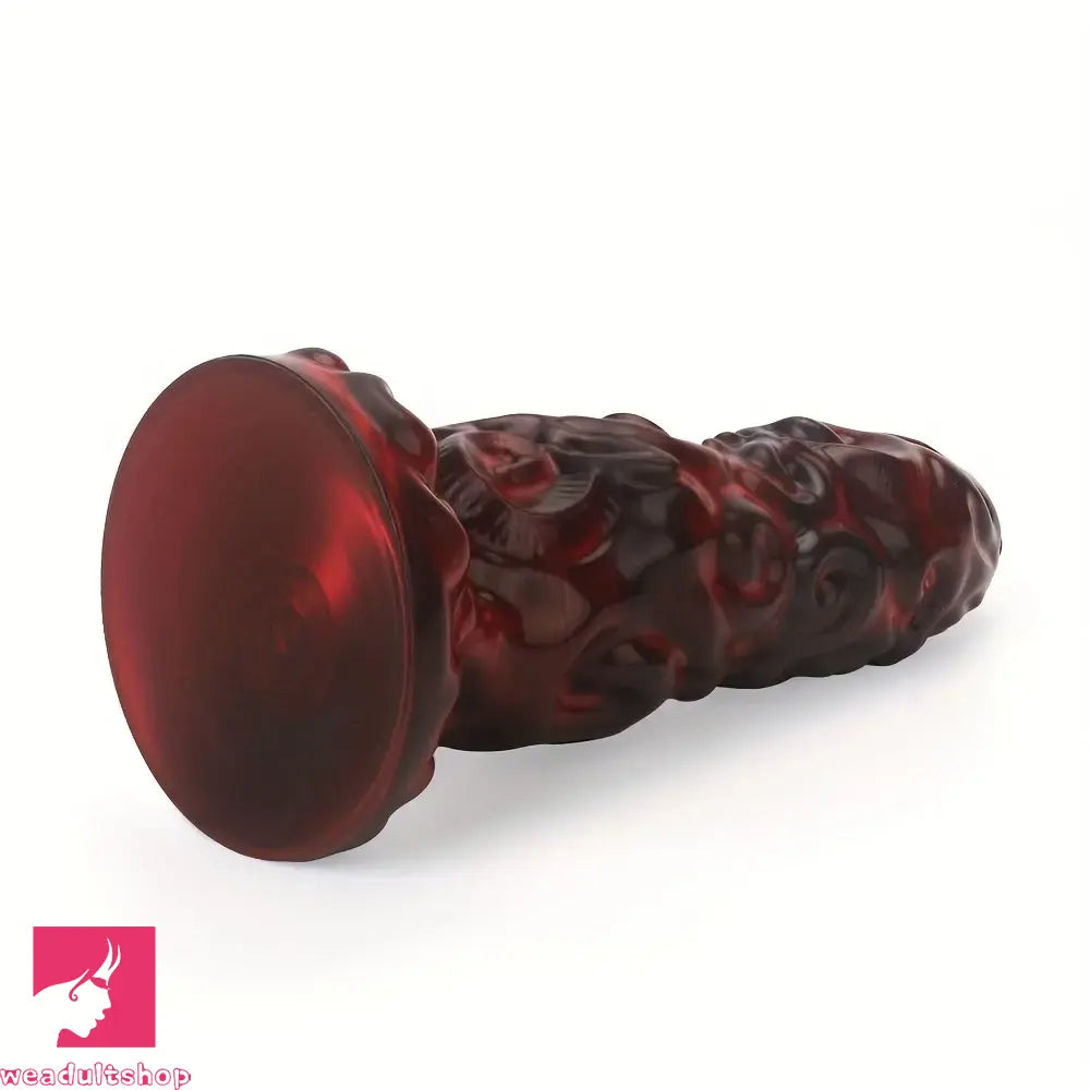 7.71in 8.89in 10.03in High End Dark Red Monster Alien Soft Silicone Dildo