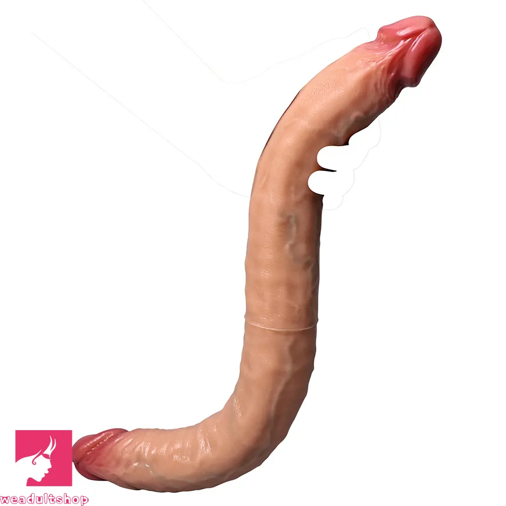 18.3in Dual Sided Dildo Soft Big Silicone Cock For Masturbation Aid