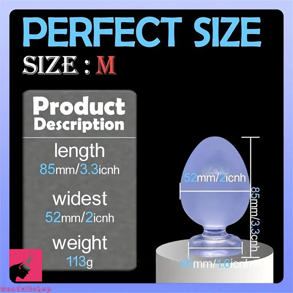 3in 3.3in 3.9in 4.5in 5.1in 5.7in Thick Anal Small Clit Sex Butt Plug Dildo