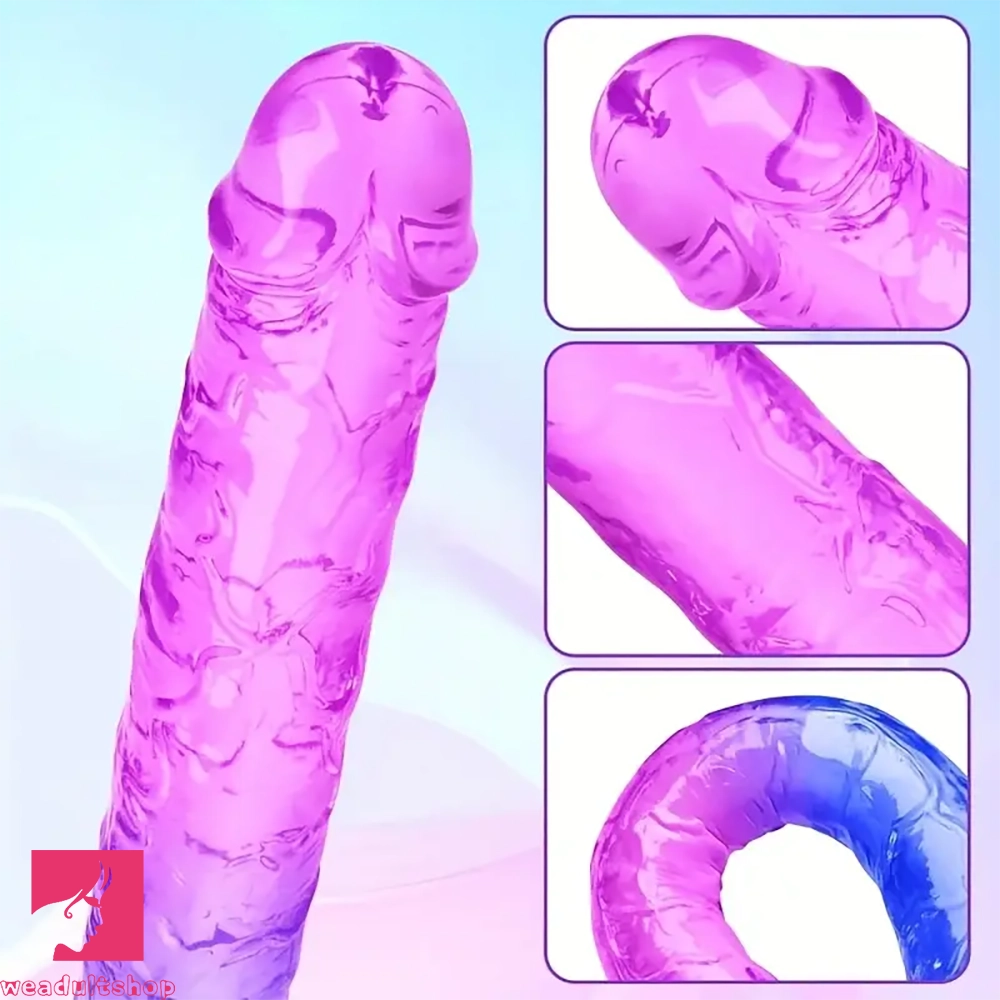 17.32in Dual-Ended Double Penetration Big Dildo For G-Spot Clit Stimulation