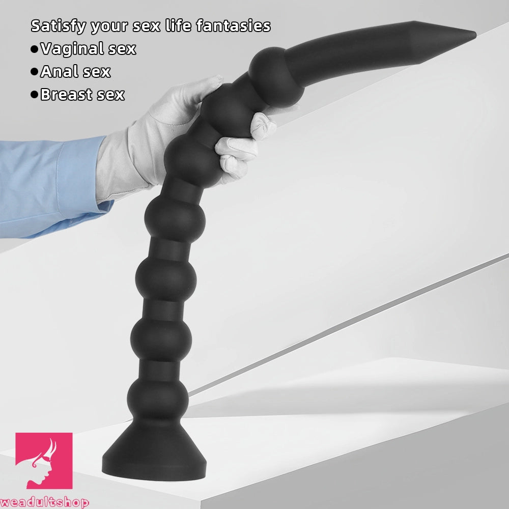 23.62in Soft Seven Beads Expansion Long Deep Huge Anal Plug Cock Dildo