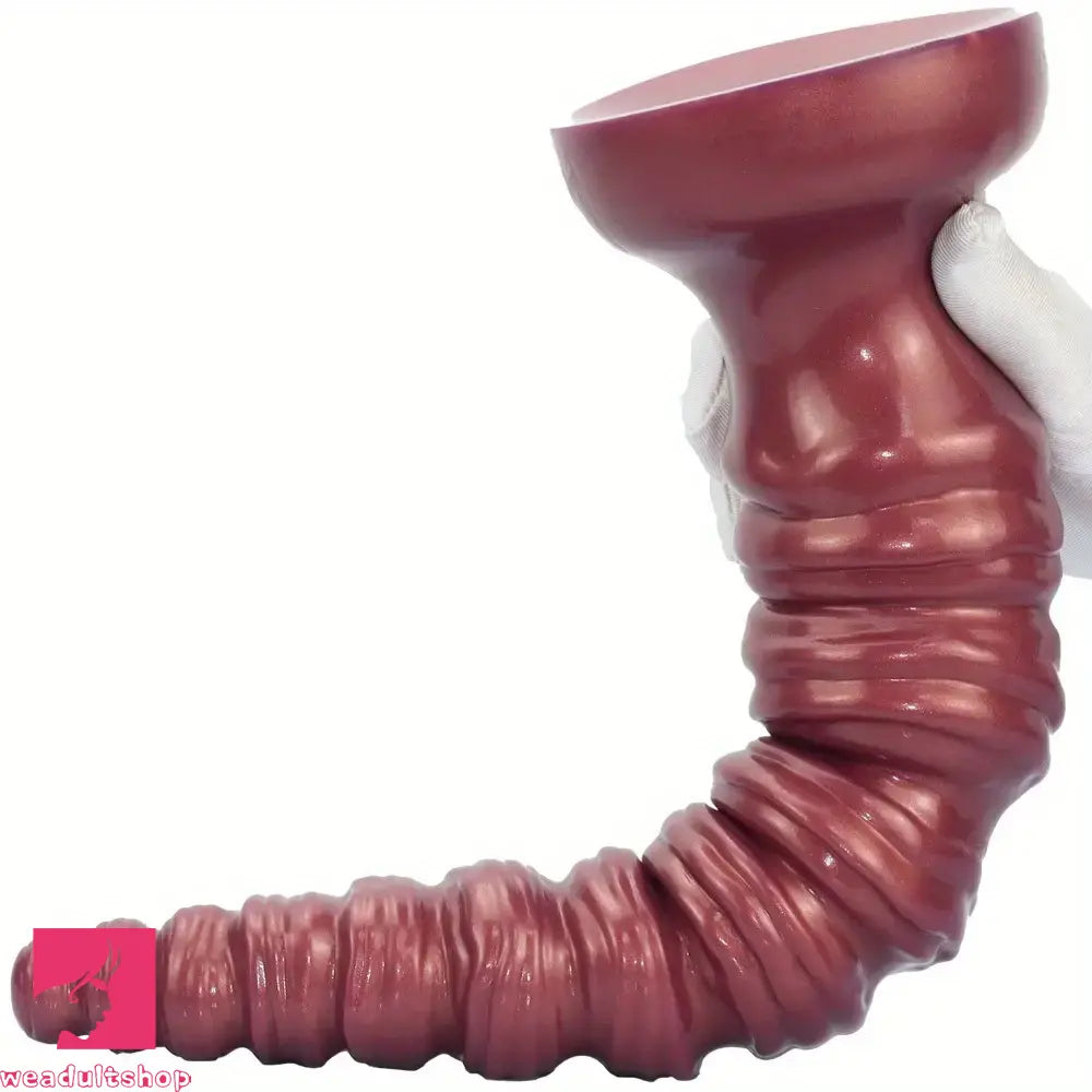 14.44in Silicone Ultra Long Threaded Deep Huge Thick Dildo For Clitoris